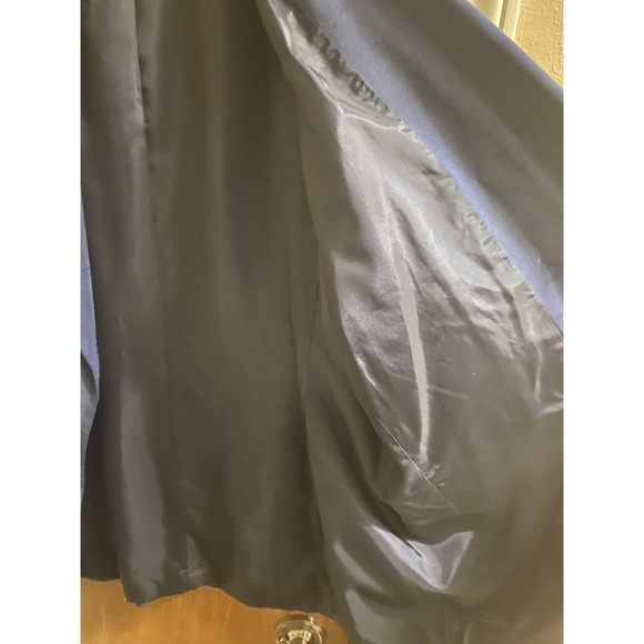 Vintage Silkland 100% Silk Navy Blue Blazer Gold Buttons Oversized Fit Size 14 - Picture 16 of 16